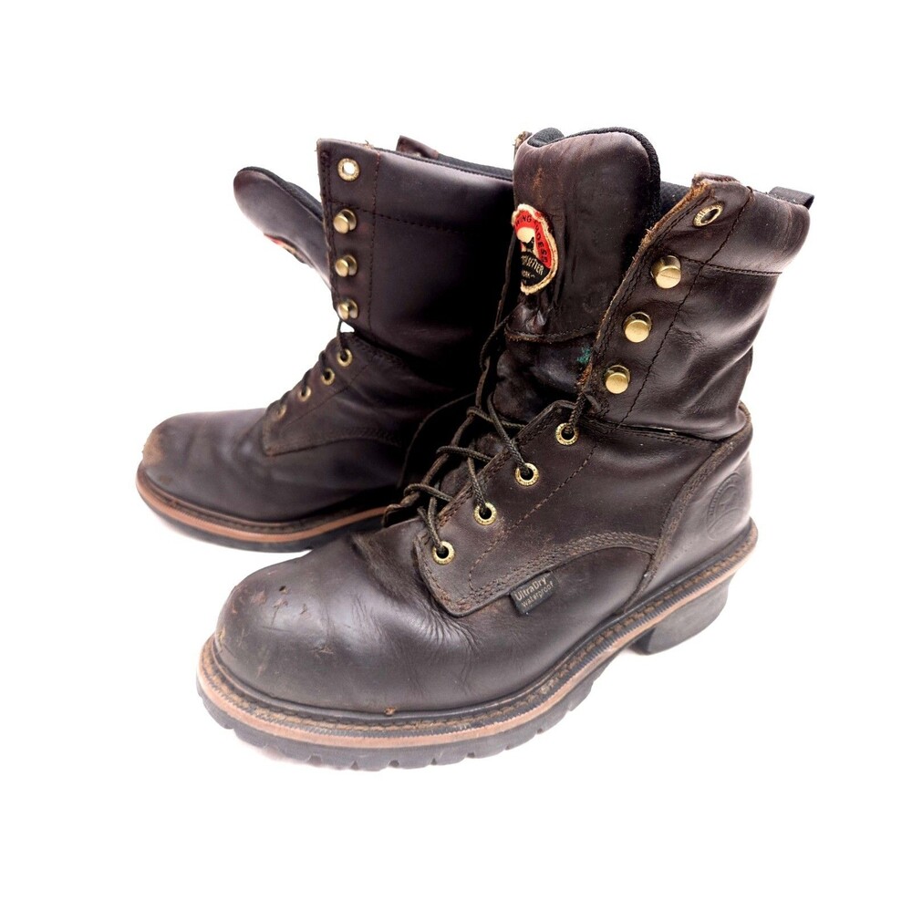 Red Wing Irish Setter 83808 Logger Steel Toe Work Boots Waterproof Mens 10 D - Picture 3 of 11